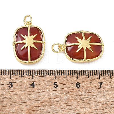 Brass & Natural Carnelian Pendants GG-CBAD360-19G-02-1