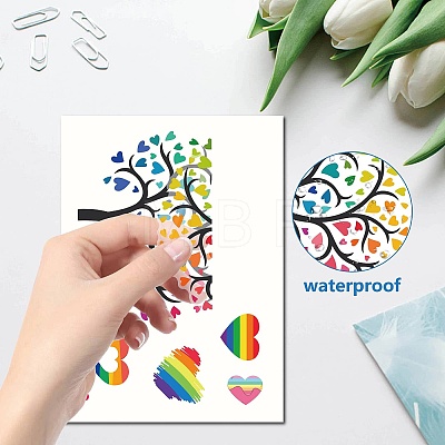 8 Sheets 8 Styles PVC Waterproof Wall Stickers DIY-WH0345-073-1
