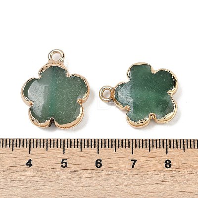 Natural Green Aventurine Pendants G-P566-01G-09-1