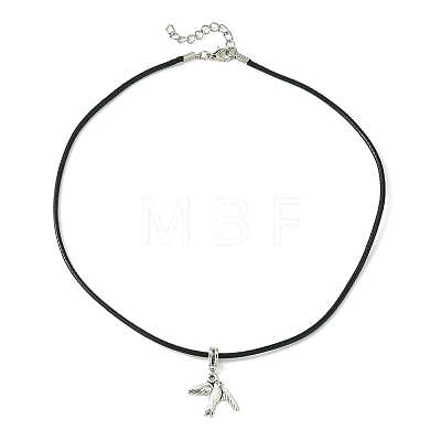 Alloy Bird Pendant Necklaces NJEW-JN04558-02-1