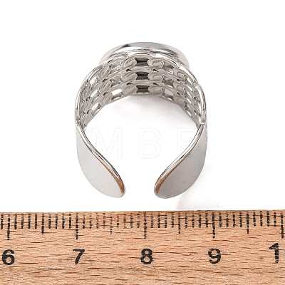 304 Stainless Steel Cable Chain Cuff Ring Components SA-CBA94B1-01P-03-1