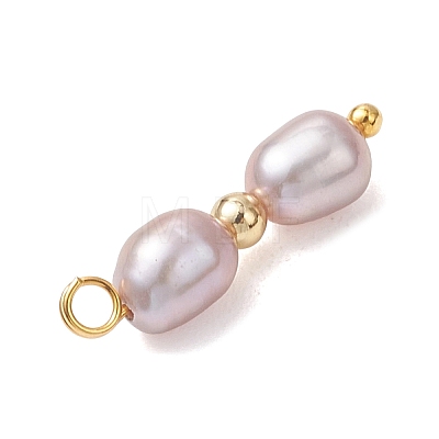 3Pcs 3 Styles Natural Cultured Freshwater Pearl Rice Pendants PALLOY-JF04819-1