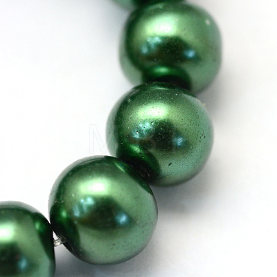 Baking Painted Pearlized Glass Pearl Round Bead Strands HY-Q003-6mm-71-1