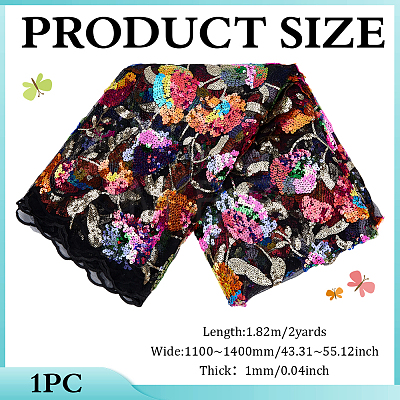 2 Yards Polyester Fabrics DIY-WH0622-743B-1
