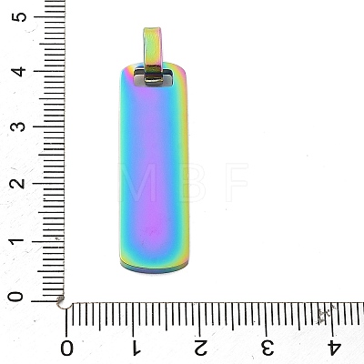 Ion Plating(IP) Rectangle 304 Stainless Steel Stamping Blank Tag Pendants STAS-H317-09M-1