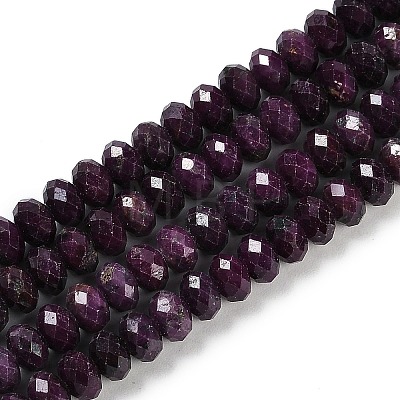 Natural Ruby Beads Strands G-P553-F01-04-1