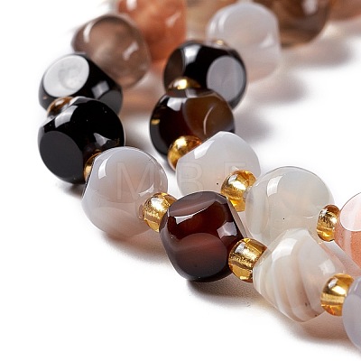 Natural Botswana Agate Beads Strands G-A030-B38-01-1