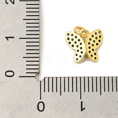 Real 18K Gold Plated Rack Plating Brass Micro Pave Cubic Zirconia Pendants Charms KK-S396-01I-1