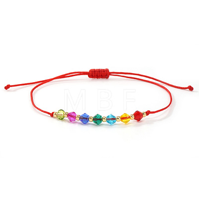 Adjustable Glass Beads Braided Bead Bracelets LS-ER5290-3-1