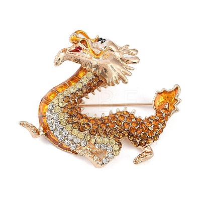 Dragon Alloy Rhinestones Brooches JEWB-S022-09A-1