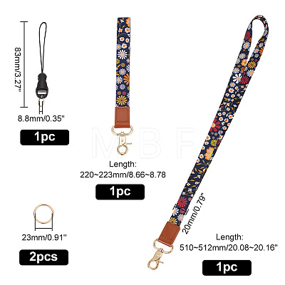 Adjustable Mobile Phone Lanyard AJEW-WH0324-40A-1