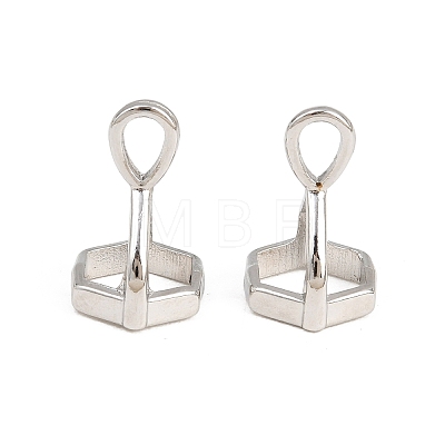 Brass Pendant Hexagon Bead Cap Bails KK-K205-01P-1