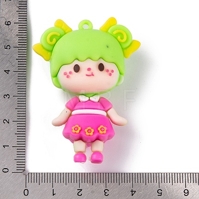 Girl Doll PVC Plastic Pendants KY-S172-12A-1