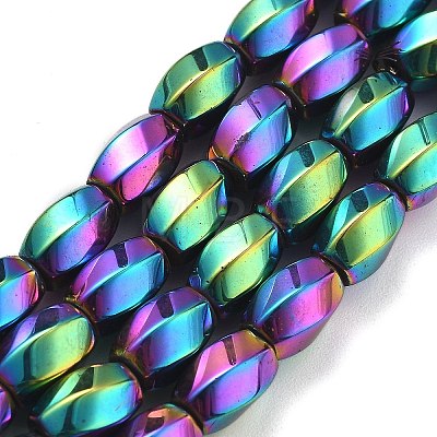 Electroplated Synthetic Magnetic Hematite Beads Strands G-P545-G01-02-1