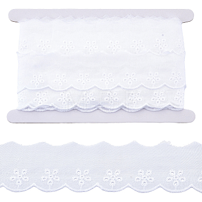 15 Yards Flat Hollow Cotton Lace Trim OCOR-GF0006-08-1