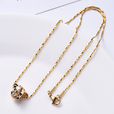 Vacuum Plating 304 Stainless Steel Coreana Chain Necklace NJEW-S420-006A-G-1
