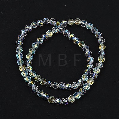 Transparent Electroplate Glass Beads Strands EGLA-N002-34C-C25-1