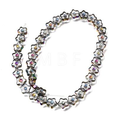 Electroplated Transparent Glass Beads Strands GL-CBA98F0-09A-1