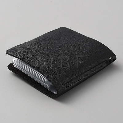 2 Inch Leather Cover Mini Photocard Holder Book AJEW-WH0248-366A-1