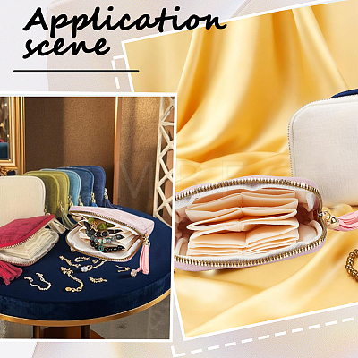 Velvet Jewelry Storage Zipper Bags with Tassel ABAG-PA0001-01B-1