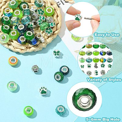 50Pcs Resin European Beads RESI-CJC0050-01A-1