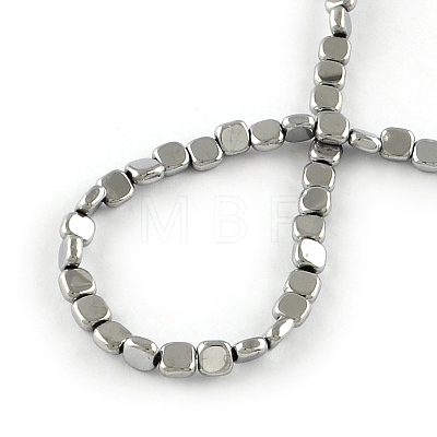 Electroplated Non-magnetic Synthetic Hematite Beads Strands X-G-R259-51H-1