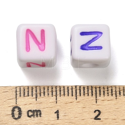 Opaque Acrylic Beads OACR-I022-01N-1