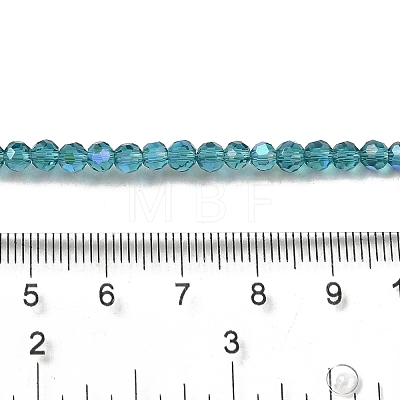 Electroplate Transparent Glass Beads Strands EGLA-A035-T4mm-L12-1