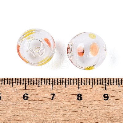 Transparent Handmade Blown Glass Globe Beads GLAA-T012-17B-1