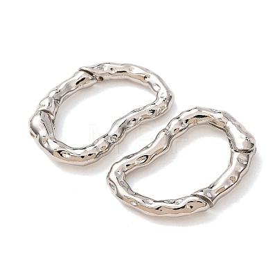 Hammered Brass Spring Gate Rings KK-CBA90BB-04P-1