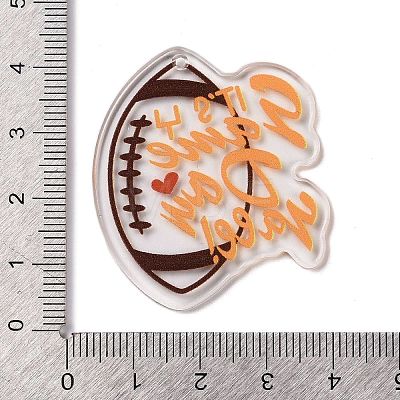 Sport Theme Transparent Acrylic Pendants MACR-D030-01D-1