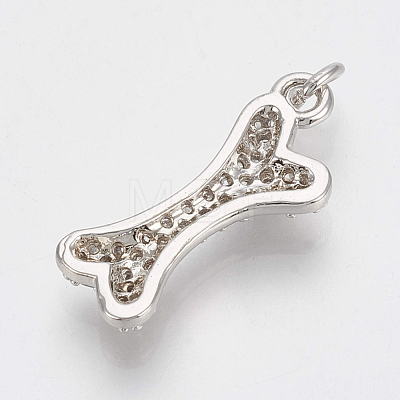 Brass Micro Pave Cubic Zirconia Pendants ZIRC-Q018-017P-1