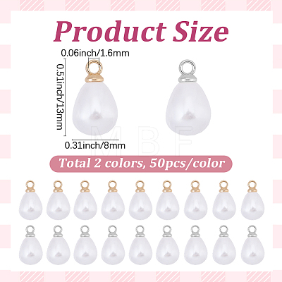 ABS Plastic Pearl Pendants FIND-BM0001-56C-1