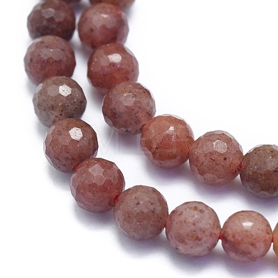 Natural Strawberry Quartz Beads Strands G-K310-A08-6mm-1