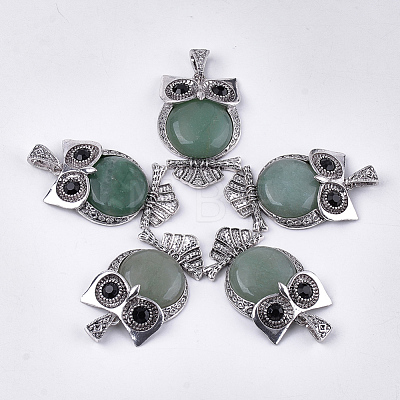 Natural Green Aventurine Big Pendants G-S353-01E-1