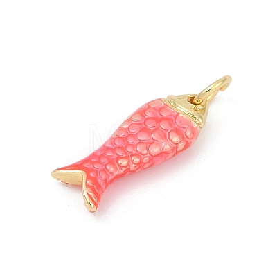 Brass Enamel Pendants KK-U062-22G-01-1