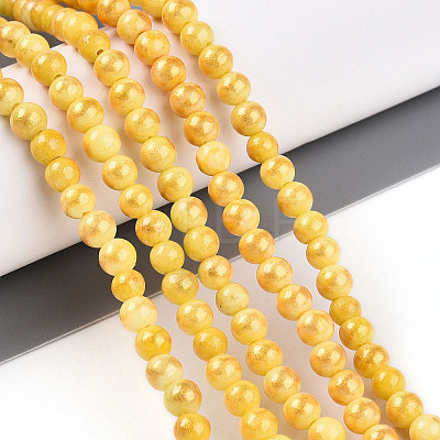 Natural Mashan Jade Beads Strands G-A255-A01-04D-1