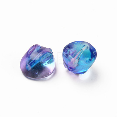 Two Tone Transparent Spray Painted Glass Beads GLAA-Q092-06-C06-1