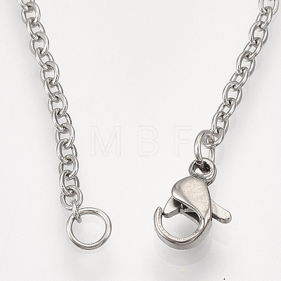 201 Stainless Steel Pendant Necklaces NJEW-T009-JN077-1-40-1
