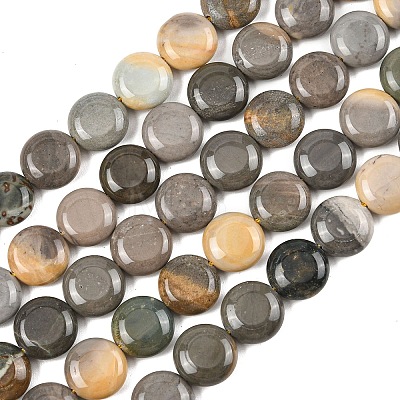 Natural Picasso Jasper Beads Strands G-L648-B03-15mm-1