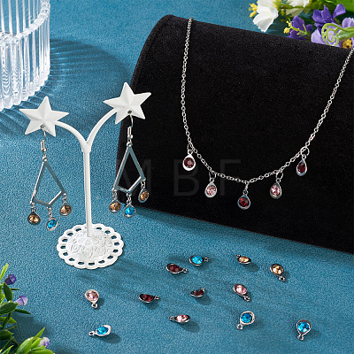 20Pcs Faceted Glass Charms RGLA-TADJ0001-01J-1