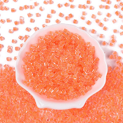 Transparent Inside Colours Glass Seed Beads SEED-T007-11F-1