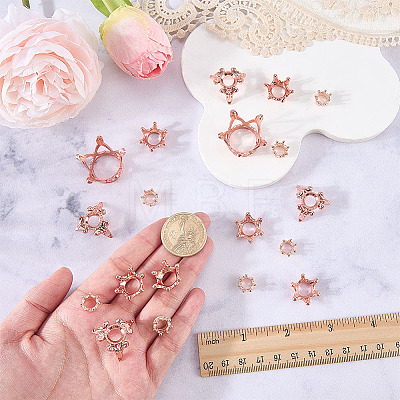 26Pcs 4 Styles Crown Alloy Display Stands for Gemstone FIND-AR0006-93RG-1