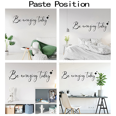 PVC Quotes Wall Sticker DIY-WH0200-017-1