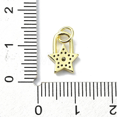 Brass Micro Pave Claer Cubic Zirconia Charms KK-H475-50G-10-1