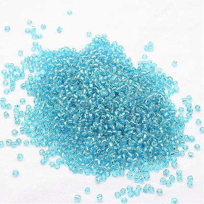 8/0 Transparent Glass Round Seed Beads SEED-J010-F8-23-1