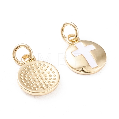 Brass Enamel Charms KK-F814-22G-1