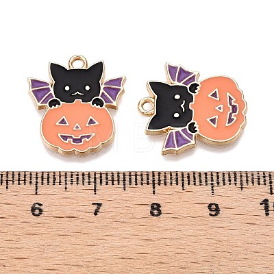 Halloween Theme Rack Plating Alloy Enamel Pendants ENAM-N056-362-1