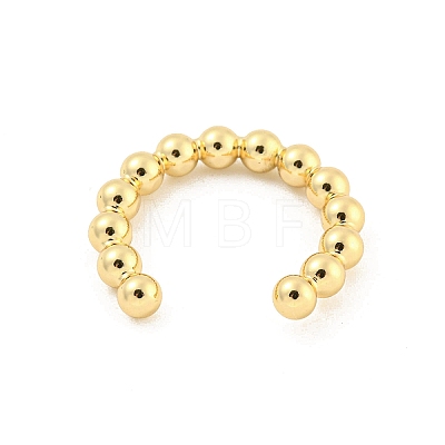 Round Brass Open Cuff Rings RJEW-G309-01G-1