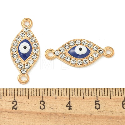 Alloy Blue Enamel Evil Eye Connector Charms ENAM-S003-03C-1